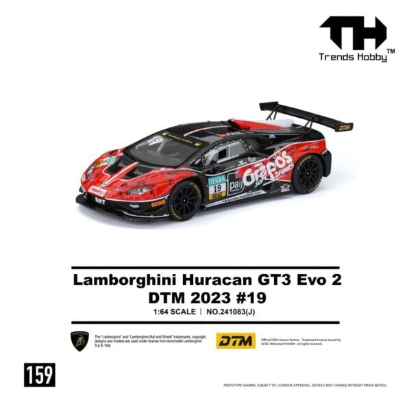 (預訂 Pre Order) Trends Hobby 1/64 Lamborghini Huracan GT3 EVO2 - DTM 2023