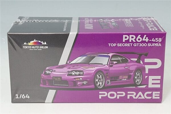 PR640458 POP RACE PR64-458 Top Secret GT300 Supra Purple Chrome Tokyo Auto Salon Hong Kong 2025 Event Edition