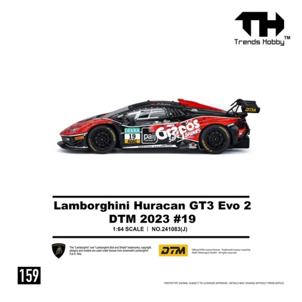 (預訂 Pre Order) Trends Hobby 1/64 Lamborghini Huracan GT3 EVO2 - DTM 2023