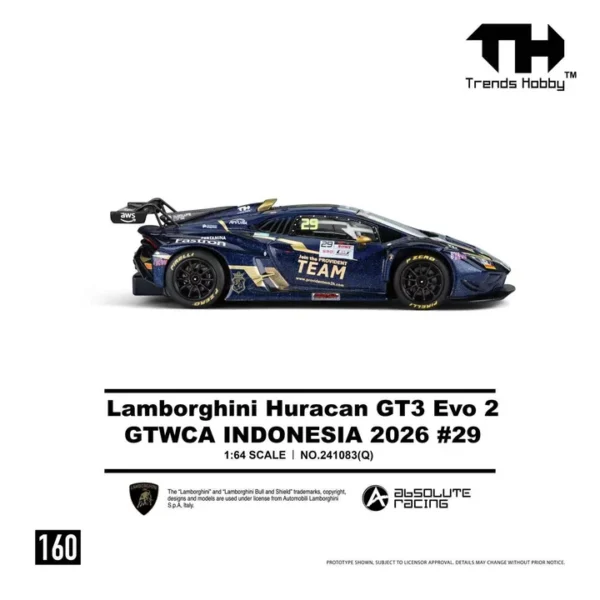 (預訂 Pre Order) Trends Hobby 1/64 Lamborghini Huracan GT3 EVO2 - GTWCA Indonesia 2026