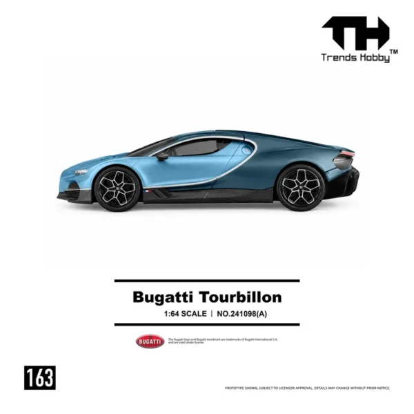(預訂 Pre Order) Trends Hobby 1/64 Bugatti Tourbillon - Blue Atlantic