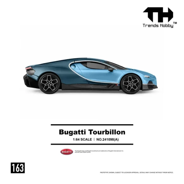 (預訂 Pre Order) Trends Hobby 1/64 Bugatti Tourbillon - Blue Atlantic