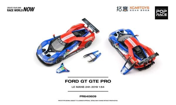 PR640609 (預訂 Pre Order) Pop Race PR640609 1/64 Ford GT GTE Pro Le Mans 24H 2019