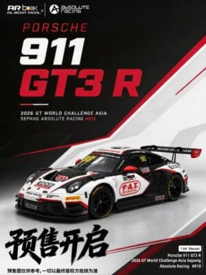 640004111 (預訂 Pre Order) Almost Real 640004111 1/64 Porsche 911 GT3 R 2026 GT World Challenge Asia Sepang Absolute Racing #918