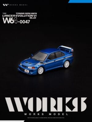(預訂 Pre Order) Works Model W640047 1/64 MITSUBISHI LANCER EVOLUTION VI TOMMI MAKINEN BLUE