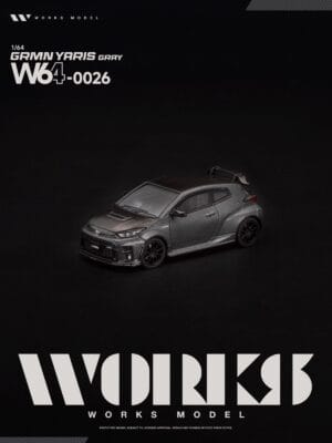 (預訂 Pre Order) Works Model W640026 1/64 TOYOTA GRMN YARIS GRAY