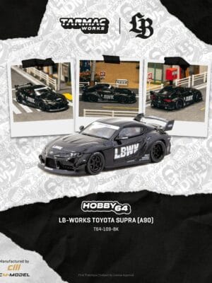 T64-109-BK (預訂 Pre Order) TARMAC Works HOBBY64 T64-109-BK 1/64 LB-WORKS TOYOTA SUPRA (A90) Black
