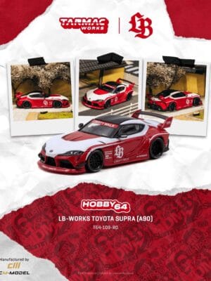 T64-109-RD (預訂 Pre Order) TARMAC Works HOBBY64 T64-109-RD 1/64 LB-WORKS TOYOTA SUPRA (A90) Red