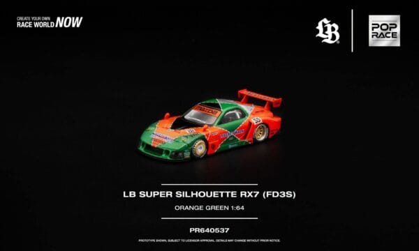 PR640537 (預訂 Pre Order) Pop Race PR640537 1/64 LB SUPER SILHOUETTE RX7 (FD3S)