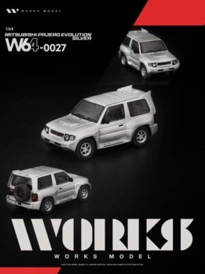(預訂 Pre Order) Works Model W640027 1/64 MITSUBISHI PAJERO EVOLUTION SILVER