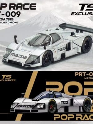 PRT009 (預訂 Pre Order) POPRACE x TOKYO STATION (TS) PRT009 1/64 MAZDA 787B TEST CAR SILVER CHROME