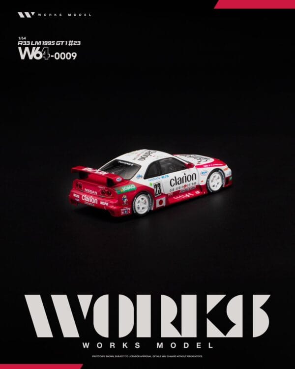 W640009-2 (預訂 Pre Order) Works Model W640009 1/64 R33 LM 1995 GT1 #23