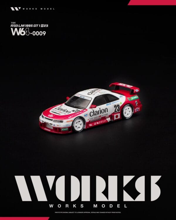 W640009-1 (預訂 Pre Order) Works Model W640009 1/64 R33 LM 1995 GT1 #23