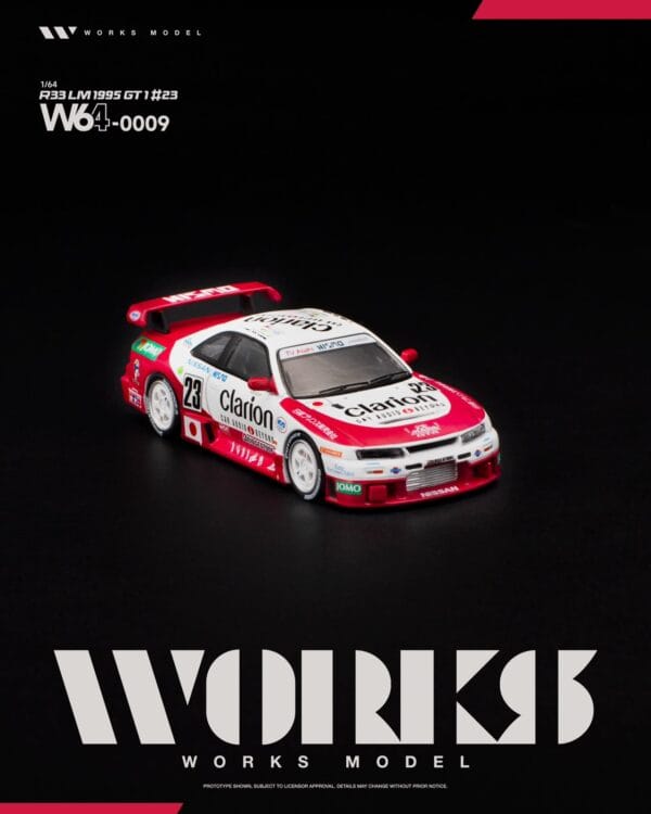W640009 (預訂 Pre Order) Works Model W640009 1/64 R33 LM 1995 GT1 #23