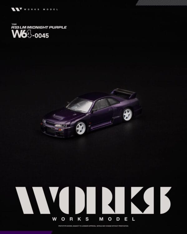 W640045 (預訂 Pre Order) Works Model W640045 1/64 R33 LM MIDNIGHT PURPLE
