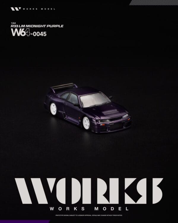 W640045-1 (預訂 Pre Order) Works Model W640045 1/64 R33 LM MIDNIGHT PURPLE