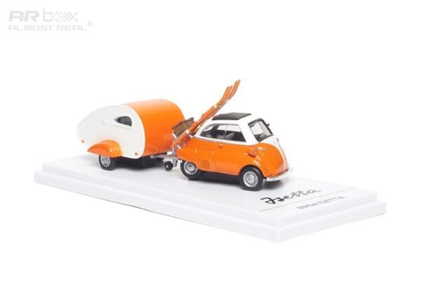630301001_2 (預訂 Pre Order) AR Box 630301001 1/64 BMW Isetta - Orange Trailer Set
