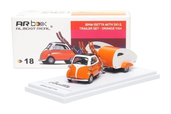 630301001 (預訂 Pre Order) AR Box 630301001 1/64 BMW Isetta - Orange Trailer Set