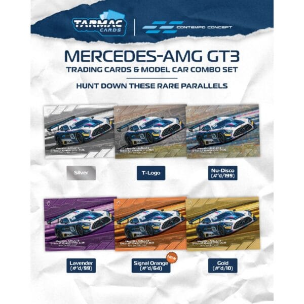 T64-062-26BGT18_4 (預訂 Pre Order) Tarmac Works T64-062-26BGT18 1/64 Mercedes-AMG GT3 British GT Championship 2026 Kevin Tse / Ben Green (Model Car + Trading Cards Combo Set)
