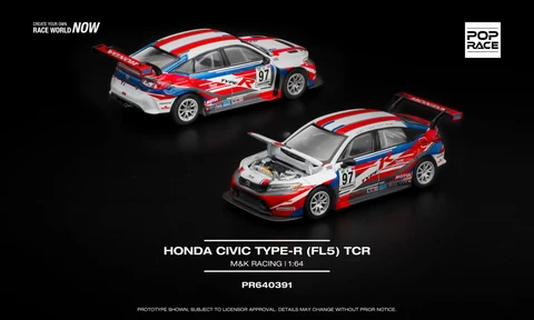 POP Race 1/64 PR64-0391 - HONDA CIVIC TYPE-R (FL5) TCR - M&K RACING