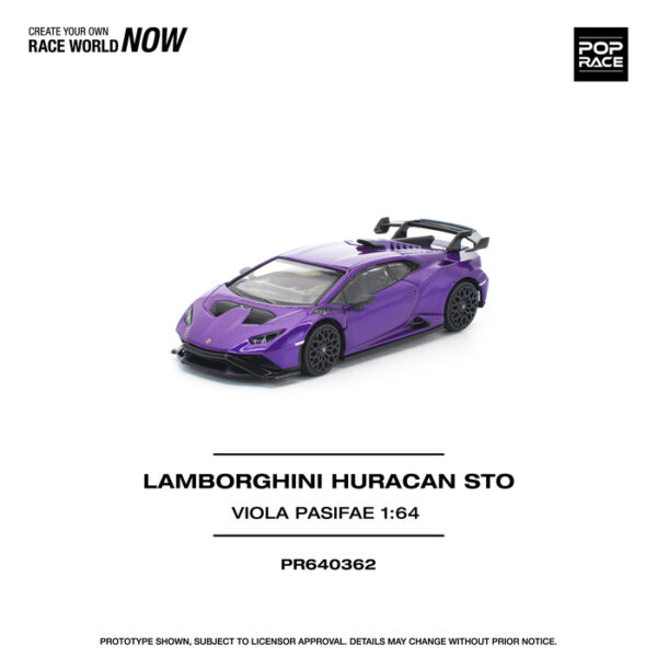 639245585568570000 POP Race 1/64 - LAMBORGHINI HURACAN STO VIOLA PASIFAE