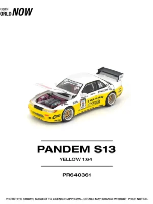 800x (11) POP Race 1/64 PR64-0361 - PANDEM SILVIA S13 2020 D1 LIGHTS YELLOW/WHITE