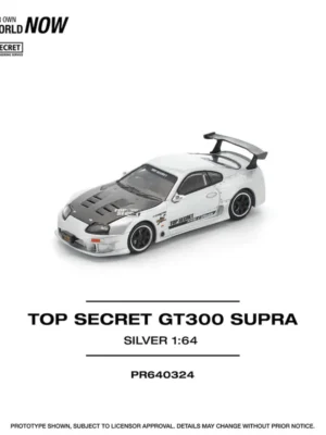 800x (12) POP Race 1/64 PR64-0324 - TOP SECRET GT300 SUPRA SILVER