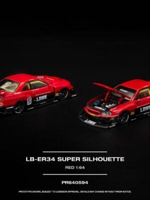 PR640594 (預訂 Pre Order) Pop Race PR640594 1/64 LB-ER34 SUPER SILHOUETTE RED