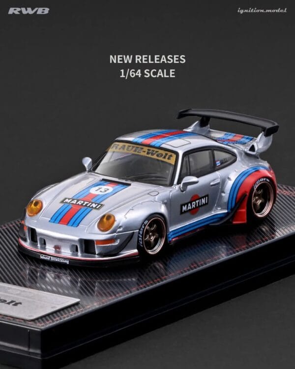 IG4213 (預訂 Pre Order) Ignition Model 1/64 IG4213 RWB 993 Silver (Martini Livery)