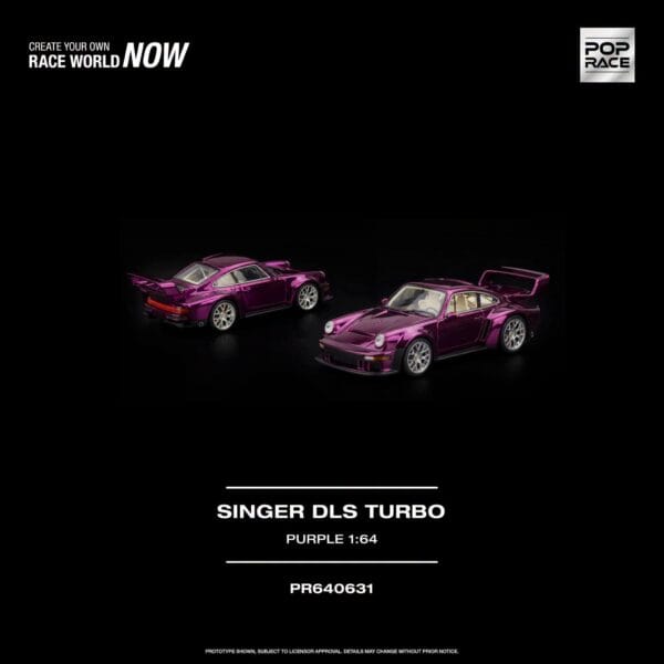 (預訂 Pre Order) Pop Race PR640631 1/64 SINGER DLS TURBO PURPLE