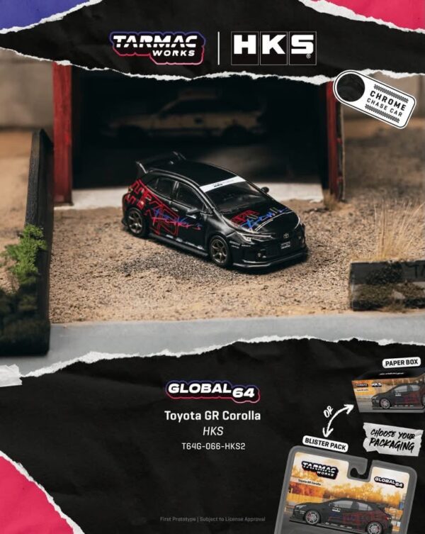 T64G-066-HKS2 (預訂 Pre Order) Tarmac Works T64G-066-HKS2 1/64 Toyota GR Corolla HKS