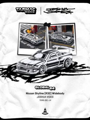 T64G-061-JV (預訂 Pre Order) Tarmac Works T64G-061-JV 1/64 Nissan Skyline (R32) Widebody - Designed by JOSHUA VIDES (Blister Packaging)
