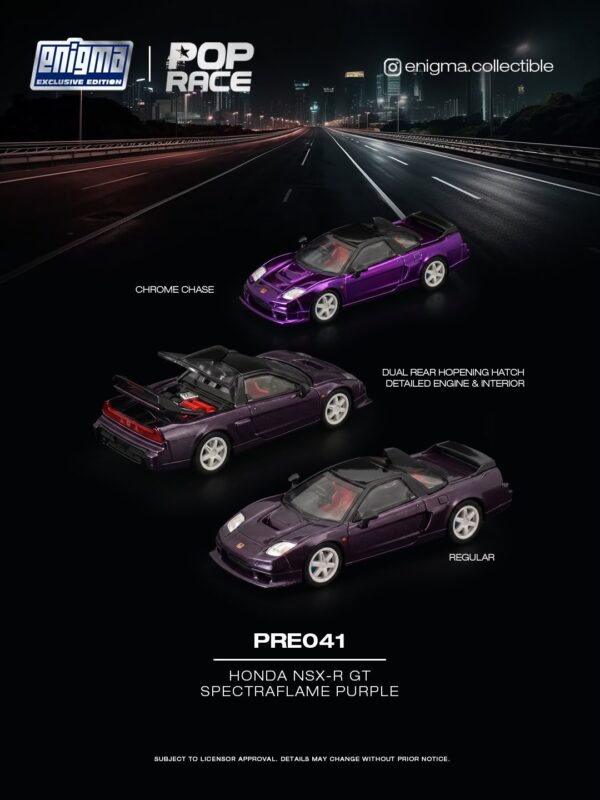 (預訂 Pre Order) Pop Race Enigma PRE041 1/64 HONDA NSX-R GT - SPECTRAFLAME PURPLE