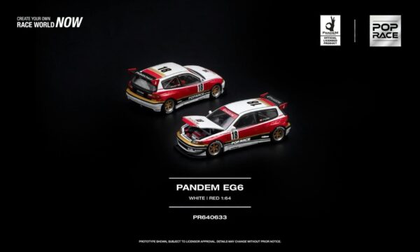 WhatsApp Image 2026-10-29 at 13.28.32 (預訂 Pre Order) Pop Race PR640633 1/64 PANDEM EG6 WHITE RED