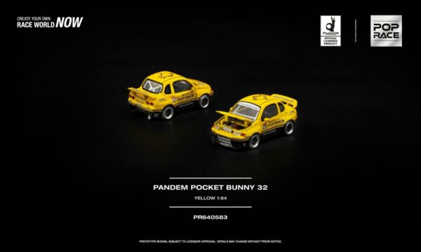 (預訂 Pre Order) Pop Race PR640583 1/64 PANDEM POCKET BUNNY 32 YELLOW