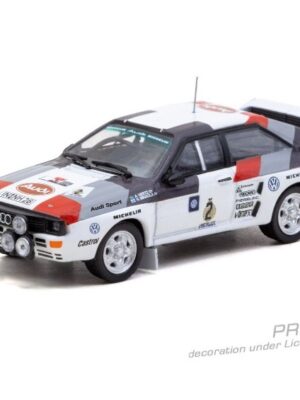 (預訂 Pre Order) Tarmac Works T64-065-83RA02 1/64 Audi Quattro A2 Gr.B Rally Rally Argentina 1983 Winner Hannu Mikkola / Arne Hertz